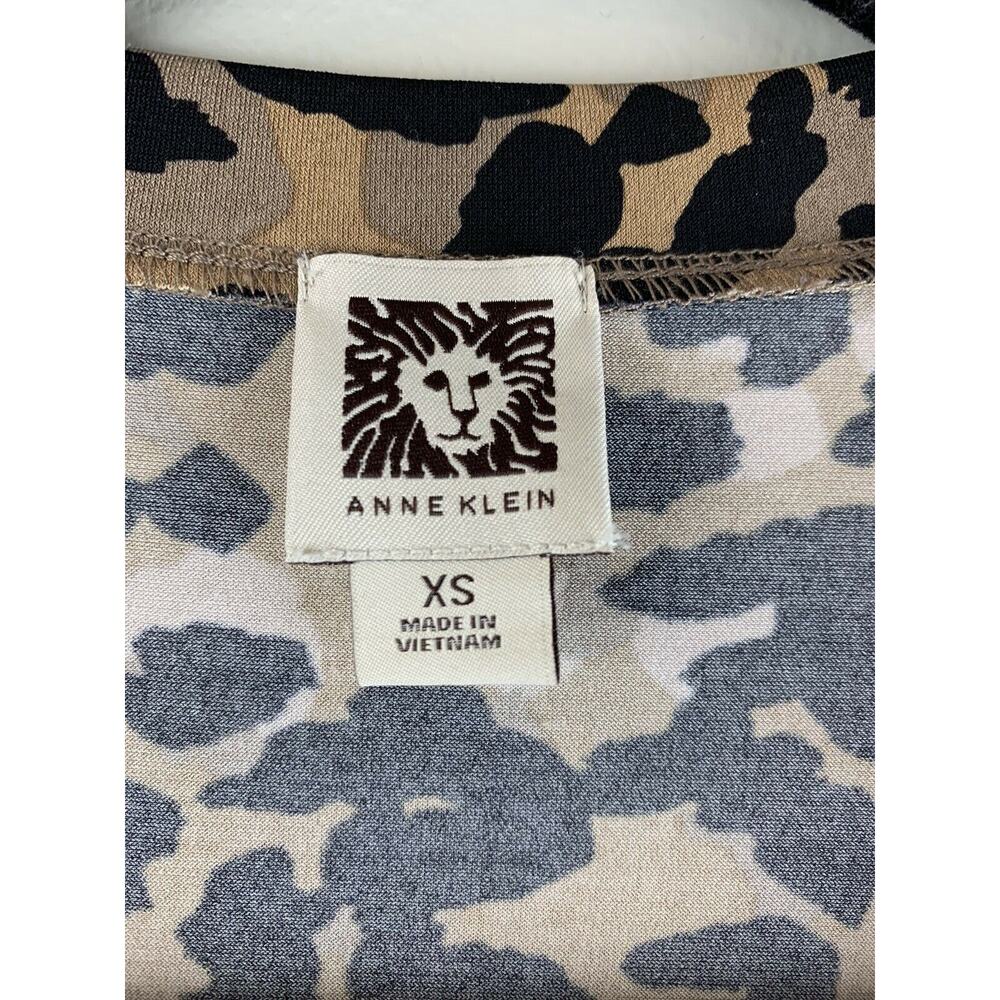 Anne Klein Leopard Print Button Blouse Cardigan XS Extra Small - Picture 5 of 6